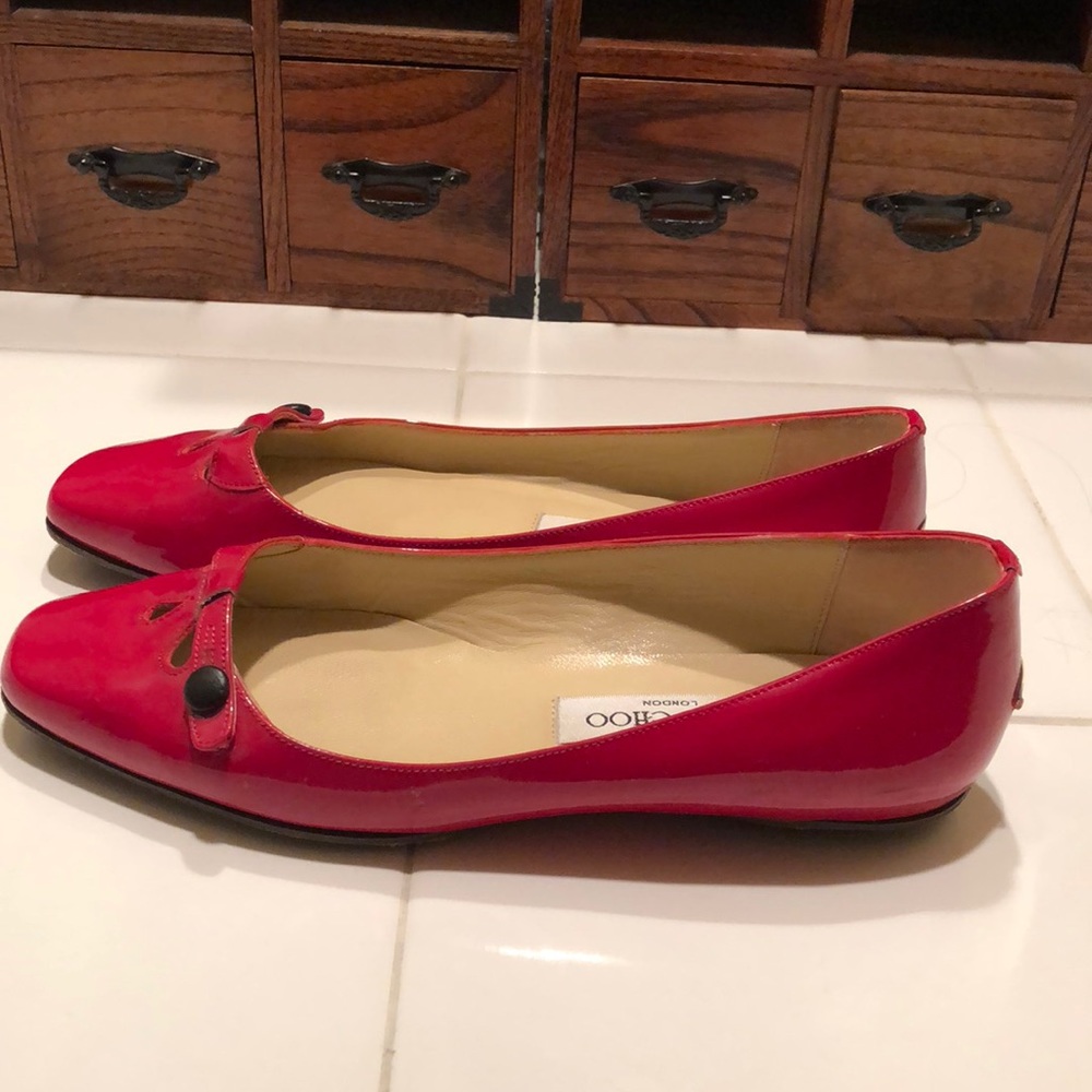 Red jimmy Choo flats
